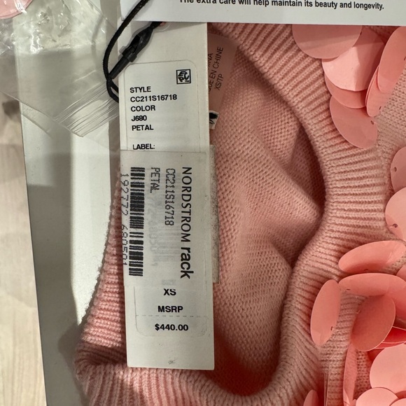 Alice + Olivia Delfina Wool Cropped Size XS Women's Crop Knit Sweater NWT - Picture 8 of 15